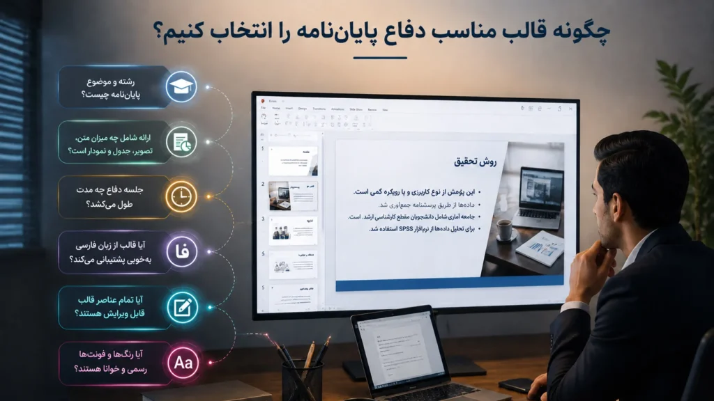 بهترین قالب پاورپوینت برای دفاع پایان نامه